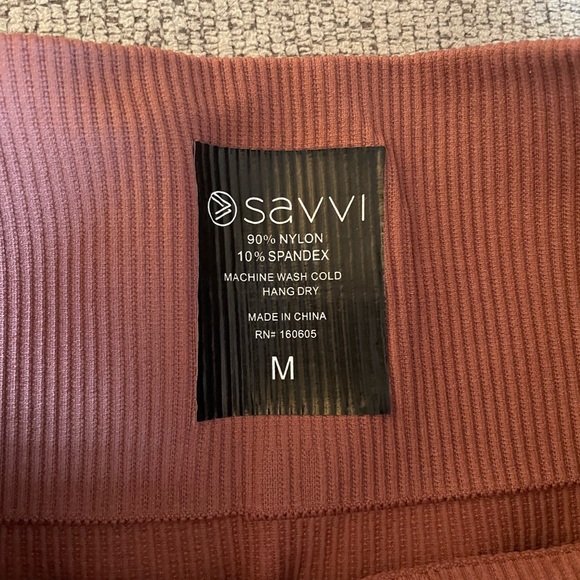 Savvi Ashtanga Textured Leggings in Clay EUC - Picture 4 of 5